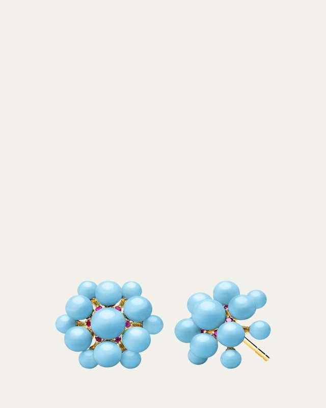 Turquoise Orbit Stud Earrings